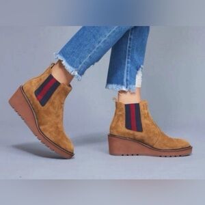 Cecelia New York Gemma Suede Wedge Bootie, Size 6.5